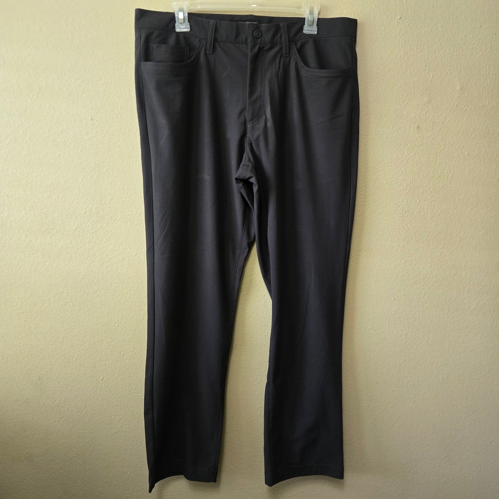 Banana Republic Hybrid Slim 5P Pants Mens 34x30 Grey Performance 420298-01